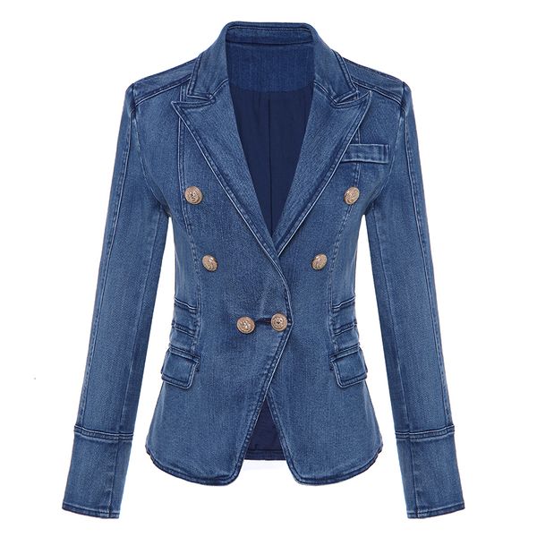 womens suits blazers fashion designer blazer metal lion buttons double breasted denim jacket outer coat 230817, White;black
womens suits blazers fashion designer blazer metal lion buttons double breasted denim jacket outer coat 230817, White;black