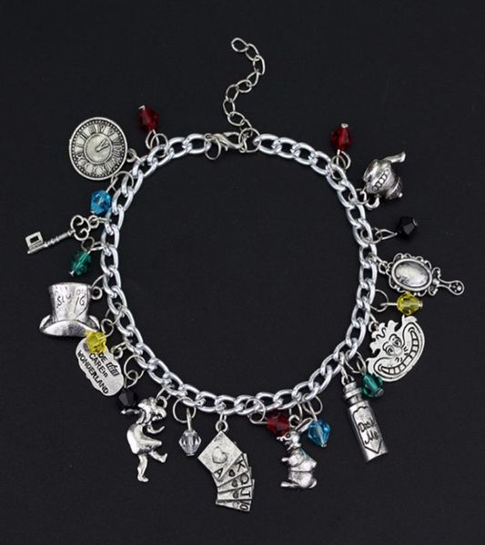 alice in wonderland inspired charm bracelet gril mirror clock teapot playing card hat key with gift box4878857, Golden;silver
alice in wonderland inspired charm bracelet gril mirror clock teapot playing card hat key with gift box4878857, Golden;silver