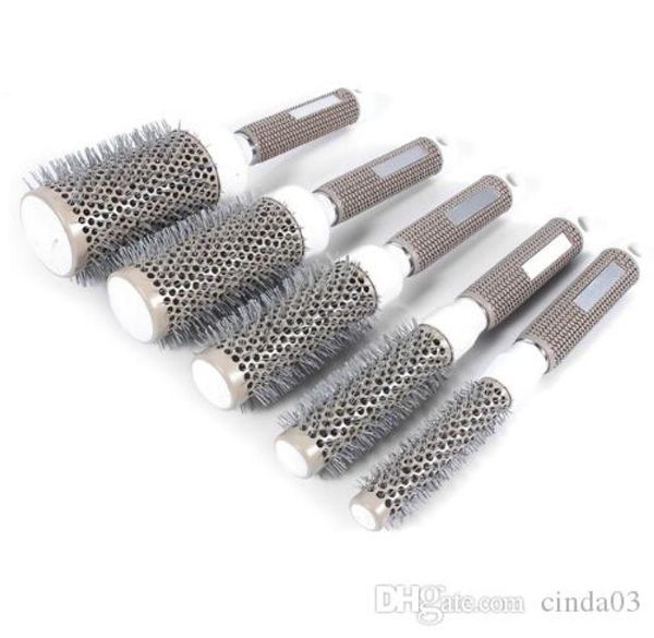 professional hair dressing brushes high temperature resistant ceramic iron round comb 19mm 5 size hair styling tool hairbrush6275944, Silver
professional hair dressing brushes high temperature resistant ceramic iron round comb 19mm 5 size hair styling tool hairbrush6275944, Silver