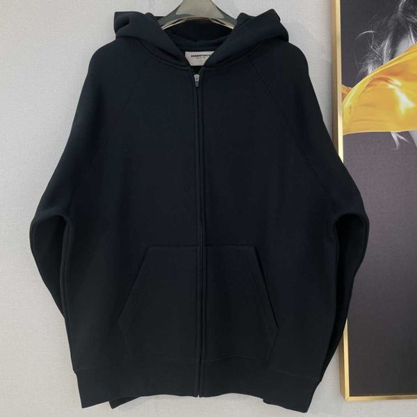 ess hoodie (original quality fog double thread essentials of wear silicone letter plush zippered hoodie), Black
ess hoodie (original quality fog double thread essentials of wear silicone letter plush zippered hoodie), Black
