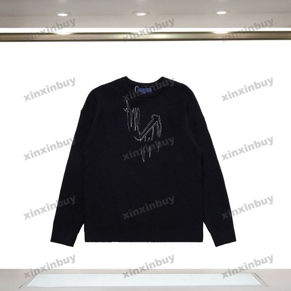 xinxinbuy men women designer sweatshirt frequency flower embroidery sweater yellow black white xs-l, Black;brown
xinxinbuy men women designer sweatshirt frequency flower embroidery sweater yellow black white xs-l, Black;brown