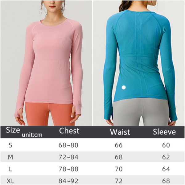 

ll-a23 1.0 womens yoga outfit shirts active shirts tees sportswear outdoor apparel slim gym excerise running trainer long sleeve close-fitti