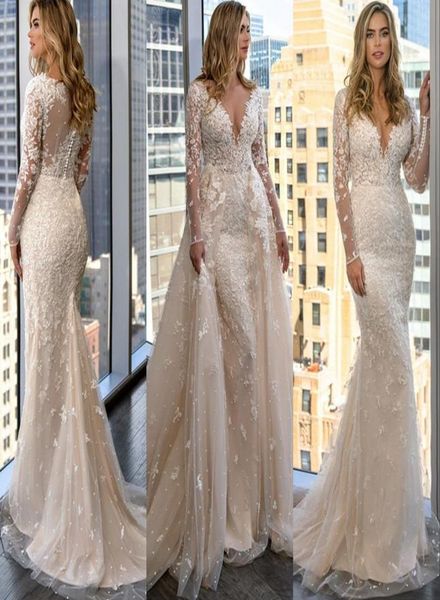2021 said mhamad champagne mermaid wedding dresses bride gown deeep v neck long sleeves lace appliques bridal gowns plus size over9577852, White
2021 said mhamad champagne mermaid wedding dresses bride gown deeep v neck long sleeves lace appliques bridal gowns plus size over9577852, White