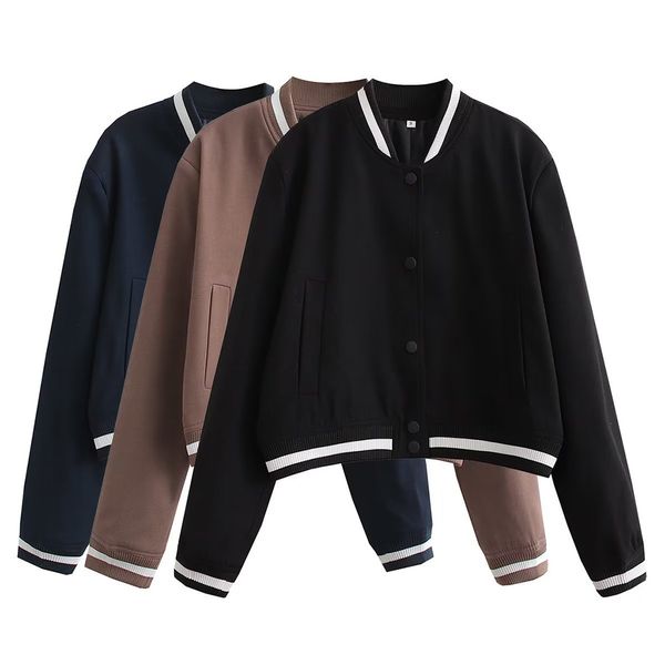 womens jackets fashion for women autumn in outerwears oneck long sleeve with pockets ladies chic casual coats 230818, Black;brown
womens jackets fashion for women autumn in outerwears oneck long sleeve with pockets ladies chic casual coats 230818, Black;brown