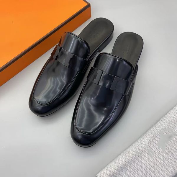 23ss luxury men dress shoes half slippers men leather casual shoes simplicity black loafers slippers lightweight flats flip flops eu38-46
23ss luxury men dress shoes half slippers men leather casual shoes simplicity black loafers slippers lightweight flats flip flops eu38-46