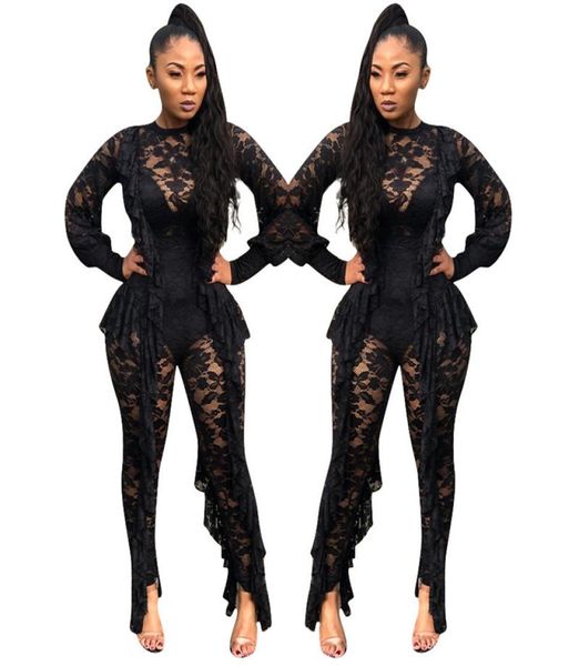 long sleeve sheer black lace jumpsuit bodysuit women see through ruffle party club wear one piece bodycon jumpsuit rompers t53955278, Black;white
long sleeve sheer black lace jumpsuit bodysuit women see through ruffle party club wear one piece bodycon jumpsuit rompers t53955278, Black;white