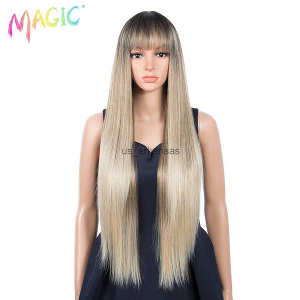 synthetic wigs magic 34inches synthetic straight long wig with bangs ombre black blonde wig for women daily use heat resistant fiber hair hk
synthetic wigs magic 34inches synthetic straight long wig with bangs ombre black blonde wig for women daily use heat resistant fiber hair hk