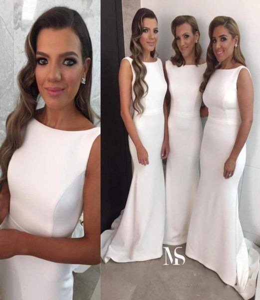 elegant satin wedding bridesmaid dresses 2016 jewel backless mermaid prom formal dresses evening wear sweep train6014758, White;pink
elegant satin wedding bridesmaid dresses 2016 jewel backless mermaid prom formal dresses evening wear sweep train6014758, White;pink