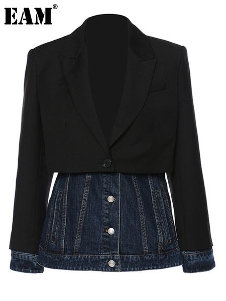 womens suits blazers eam women black denim spliced long blazer lapel sleeve loose fit jacket fashion spring autumn 1de1679 230817, White;black
womens suits blazers eam women black denim spliced long blazer lapel sleeve loose fit jacket fashion spring autumn 1de1679 230817, White;black