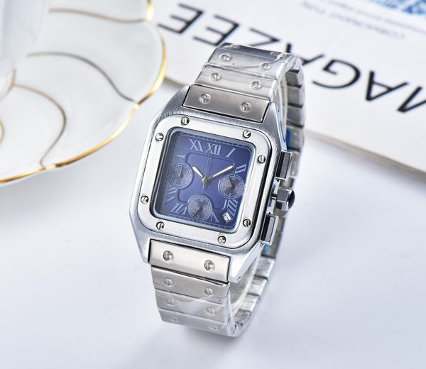 2023 men watch stainless steel strap movement quartz wristwatches super luminous waterproof glass mens watches montre de luxe gifts six stit, Slivery;brown
2023 men watch stainless steel strap movement quartz wristwatches super luminous waterproof glass mens watches montre de luxe gifts six stit, Slivery;brown