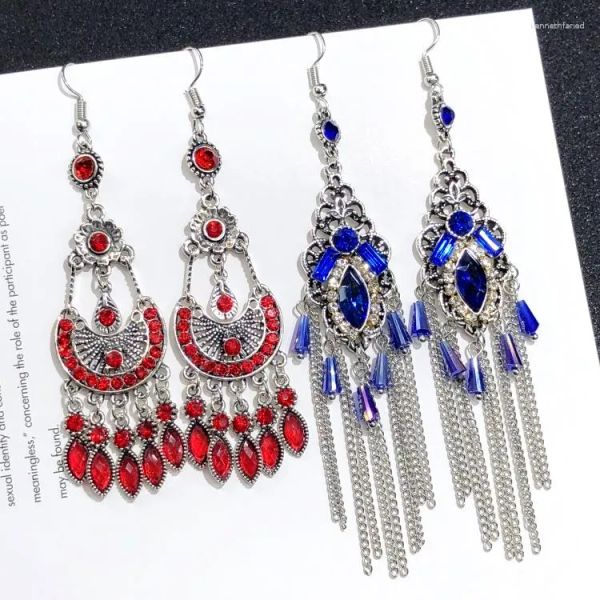 dangle earrings retro national style korean crystal tassel feminine temperament versatile personality long fashion, Silver
dangle earrings retro national style korean crystal tassel feminine temperament versatile personality long fashion, Silver
