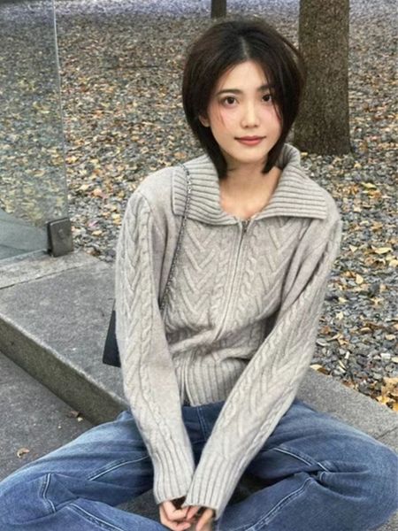 womens knits tees deeptown korean fashion grey knitted cardigan women vintage zip up sweater female casual solid harajuku long sleeve winte, White
womens knits tees deeptown korean fashion grey knitted cardigan women vintage zip up sweater female casual solid harajuku long sleeve winte, White