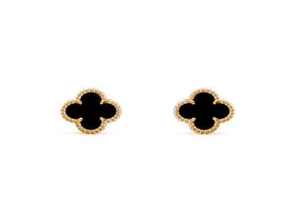 designer earrings 14k gold stud earrings black agate fourleaf clovers female medium size clip earpin valentine039s day lucky l5846531, Golden;silver
designer earrings 14k gold stud earrings black agate fourleaf clovers female medium size clip earpin valentine039s day lucky l5846531, Golden;silver