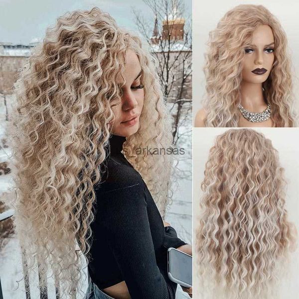 synthetic wigs charming party wig women's fashion long curly hair wigs brown ombre synthetic curls wavy hair female loose deep wave wig, Black
synthetic wigs charming party wig women's fashion long curly hair wigs brown ombre synthetic curls wavy hair female loose deep wave wig, Black