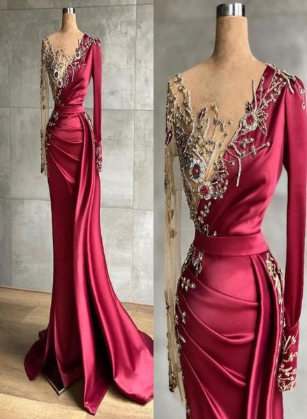 dhl fantastic gold embroidery beads appliqued evening dresses vintage dark red sheer long sleeve pleats prom party gowns vestidos 3634949, Black;red
dhl fantastic gold embroidery beads appliqued evening dresses vintage dark red sheer long sleeve pleats prom party gowns vestidos 3634949, Black;red