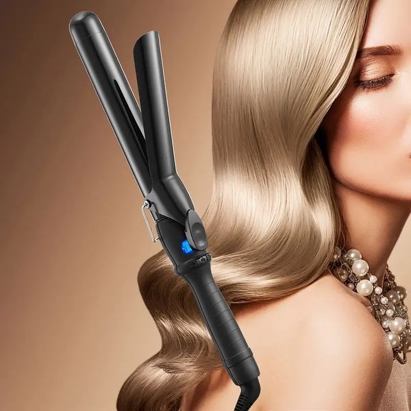 32mm professional ceramic clipped curling iron hair curler negative ion hair curling wand electric curling iron, Black
32mm professional ceramic clipped curling iron hair curler negative ion hair curling wand electric curling iron, Black