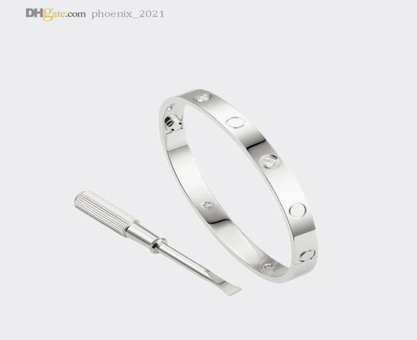 love screw bracelet mens bangle designer bracelets for women silver bracelet 4 diamonds luxury jewelry titanium steel goldplated 5743972, Black
love screw bracelet mens bangle designer bracelets for women silver bracelet 4 diamonds luxury jewelry titanium steel goldplated 5743972, Black