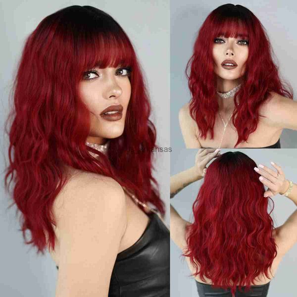 synthetic wigs namm synthetic wig for women with bangs halloween cosplay wig water wave wine red hair natural heat resistant hair wavy wigs, Black
synthetic wigs namm synthetic wig for women with bangs halloween cosplay wig water wave wine red hair natural heat resistant hair wavy wigs, Black