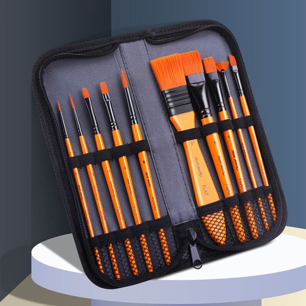 10 wooden handle watercolor brush sets Diy oil painting acrylic art brush consumables
10 wooden handle watercolor brush sets Diy oil painting acrylic art brush consumables