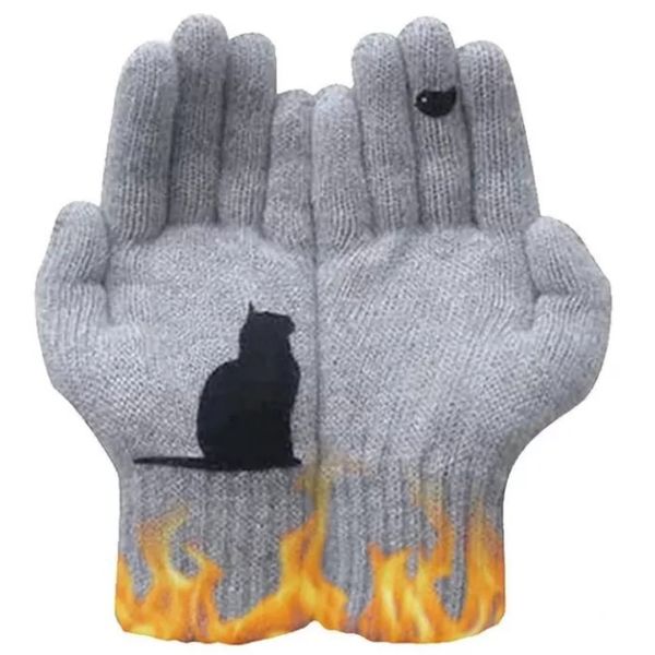 five fingers glove winter faux wool thick warm knit funny creative cartoon cat bird irregular patchwork palm outdoor mittens 230818, Blue;gray
five fingers glove winter faux wool thick warm knit funny creative cartoon cat bird irregular patchwork palm outdoor mittens 230818, Blue;gray