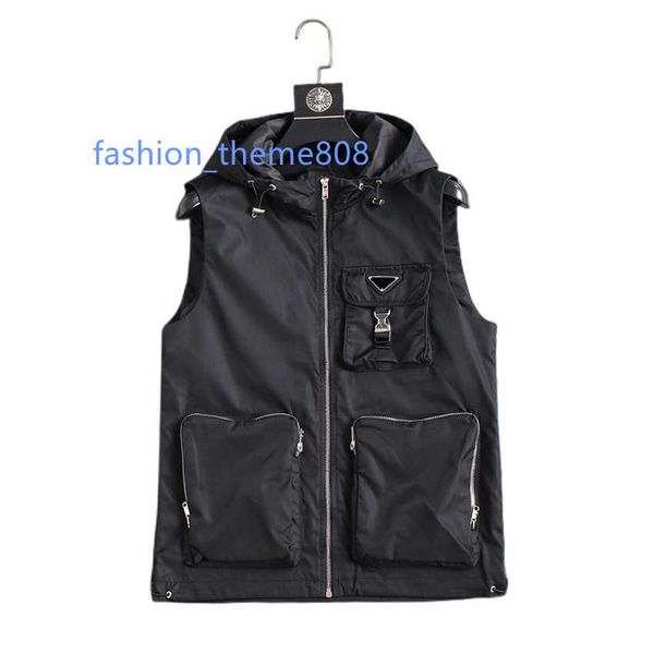 fashion design mens outerwear coats vests weste gilet man designer brands cardigan hooded vest zip large pocket trim black sleeveless jacket, Black;white
fashion design mens outerwear coats vests weste gilet man designer brands cardigan hooded vest zip large pocket trim black sleeveless jacket, Black;white