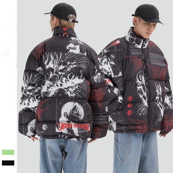 men's down parkas hip hop cotton jacket parka streetwear men windbreaker harajuku winter padded jacket y2k women coat warm outwear w362, Black
men's down parkas hip hop cotton jacket parka streetwear men windbreaker harajuku winter padded jacket y2k women coat warm outwear w362, Black