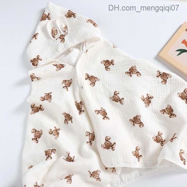 

towels robes baby shower cover soft cotton cartoon printed baby bath towel cape large absorbent children's bathroom suit packaging blan