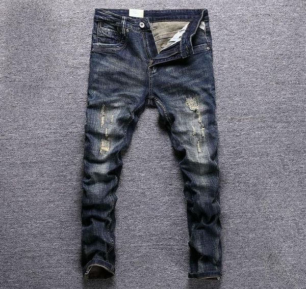 men039s jeans italian style fashion men retro black blue elastic slim fit ripped embroidery designer casual cotton denim pants3920588
men039s jeans italian style fashion men retro black blue elastic slim fit ripped embroidery designer casual cotton denim pants3920588