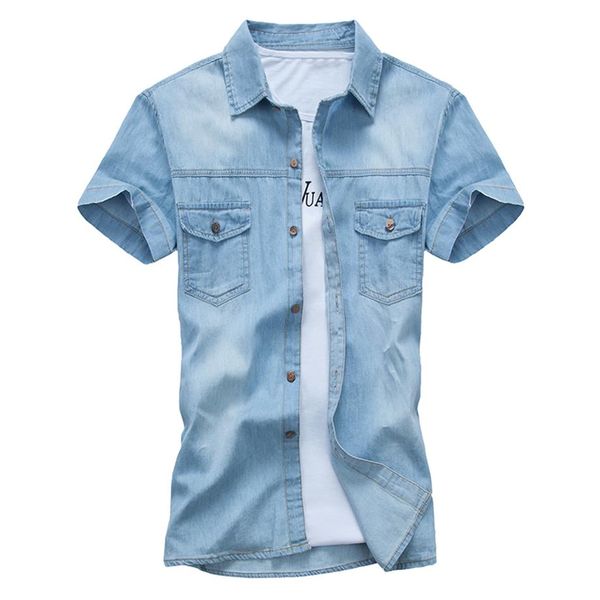 summer brand denim shirt men cotton short sleeve turn-down collar mens shirts casual slim fit men's jeans shirts chemise homm336p, White;black
summer brand denim shirt men cotton short sleeve turn-down collar mens shirts casual slim fit men's jeans shirts chemise homm336p, White;black