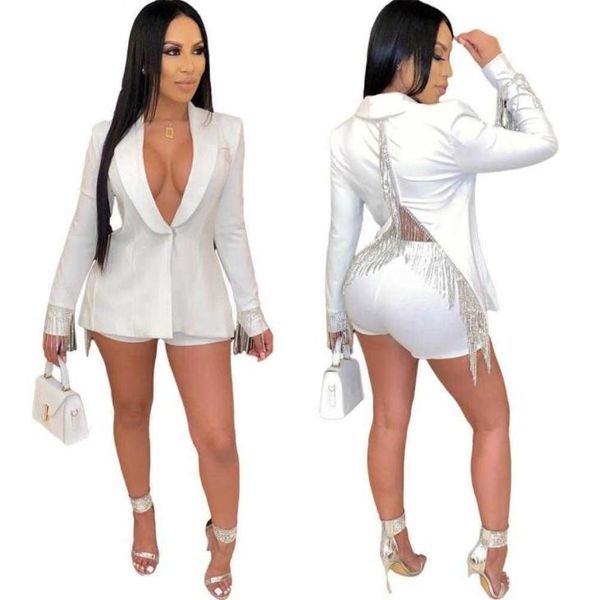 new women set tassel deep v neck suit jacket coat and shorts two piece outfits 2010129506589, White
new women set tassel deep v neck suit jacket coat and shorts two piece outfits 2010129506589, White
