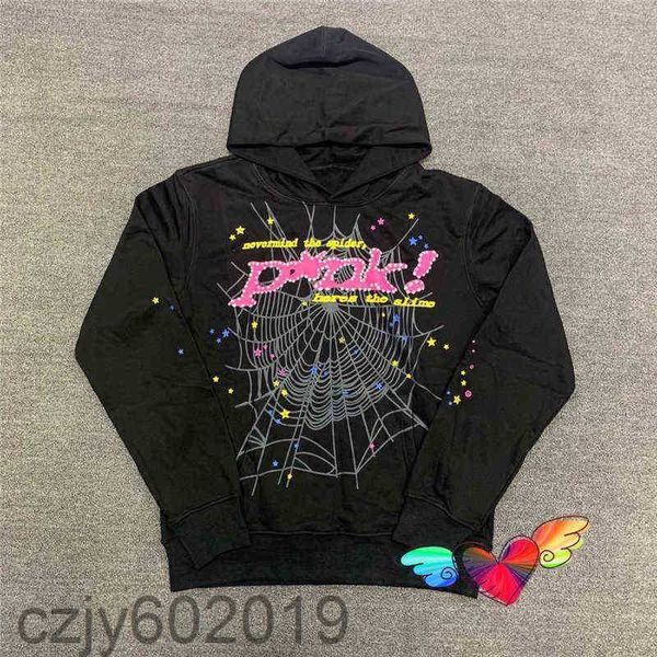hip hop web puff print sp5der 555555 hoodie men women 1 1 young thug angel spider sweatshirts heavy fabric pullover y1218bugm, Black 
hip hop web puff print sp5der 555555 hoodie men women 1 1 young thug angel spider sweatshirts heavy fabric pullover y1218bugm, Black