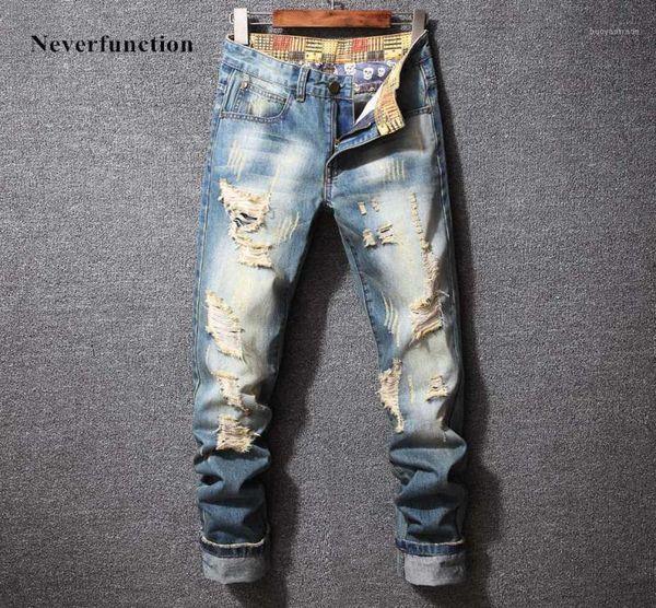 men ripped vintage blue slim fit straight jeans trousers hip hop streetwear fashion destroyed holes denim pants plus size 401790106
men ripped vintage blue slim fit straight jeans trousers hip hop streetwear fashion destroyed holes denim pants plus size 401790106