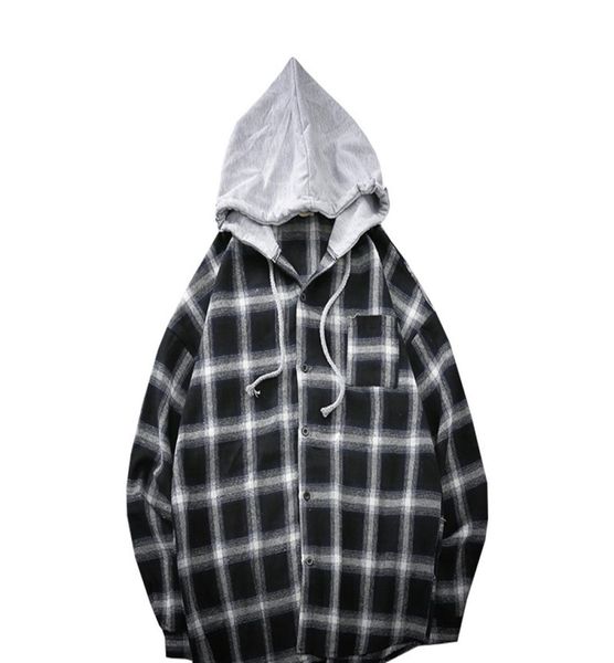 ebaihui 2021 fashion new spring and summer hooded plaid shirts men039s korean leisure youth thin jacket japanese long sleeve s2362967, White;black 
ebaihui 2021 fashion new spring and summer hooded plaid shirts men039s korean leisure youth thin jacket japanese long sleeve s2362967, White;black