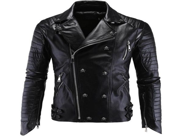 men pu leather jacket biker streetwear winter male punk style jacket with skull buttons zippers asian size m5xl8684413, Black
men pu leather jacket biker streetwear winter male punk style jacket with skull buttons zippers asian size m5xl8684413, Black