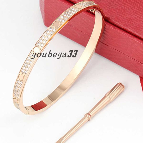 luxury brand 18k gold bangle love bracelets stainless steel double row diamond screw nail charm bracelets wedding engagement jewelry a, Black
luxury brand 18k gold bangle love bracelets stainless steel double row diamond screw nail charm bracelets wedding engagement jewelry a, Black