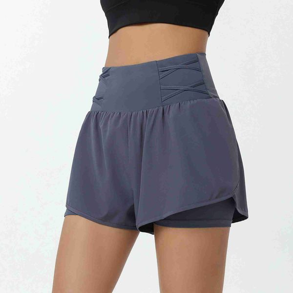 lu-9016 summer fake two-piece sports shorts women's anti-lighting training fitness marathon european and american high-waisted shorts p
lu-9016 summer fake two-piece sports shorts women's anti-lighting training fitness marathon european and american high-waisted shorts p