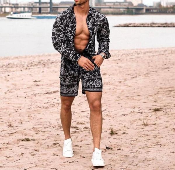 men039s tracksuits fashion men sets summer 2021 lapel print long sleeve shirts short pants casual youth slim beach suit trend m6709309, Gray
men039s tracksuits fashion men sets summer 2021 lapel print long sleeve shirts short pants casual youth slim beach suit trend m6709309, Gray