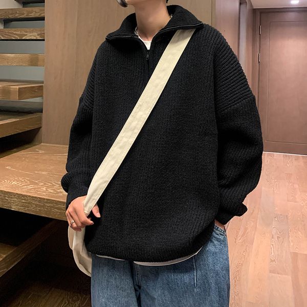 men's tracksuits autumn winter knitted solid sweater jumper zip up turtleneck pullover knitwear oversized knit sweaters for men 230818, Gray
men's tracksuits autumn winter knitted solid sweater jumper zip up turtleneck pullover knitwear oversized knit sweaters for men 230818, Gray