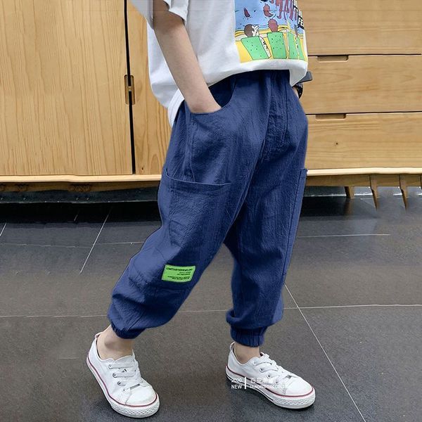 trousers boys clothing summer thin 2023 kids loose cotton flax solid color elastic waist spliced pocket fashion trend casual 230818, Blue
trousers boys clothing summer thin 2023 kids loose cotton flax solid color elastic waist spliced pocket fashion trend casual 230818, Blue