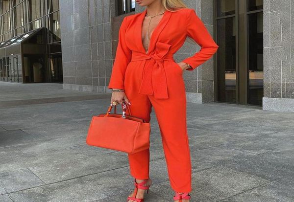 women039s two piece pants women039s fashion solid color tie deep v casual jumpsuit femmel autumn long sleeve office lad5376916, White
women039s two piece pants women039s fashion solid color tie deep v casual jumpsuit femmel autumn long sleeve office lad5376916, White