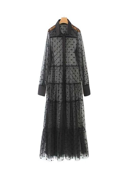 women stylish polka dot patchwork transparent midi shirt dress long sleeve female chic mesh dresses vestidos3446555, Black;gray
women stylish polka dot patchwork transparent midi shirt dress long sleeve female chic mesh dresses vestidos3446555, Black;gray