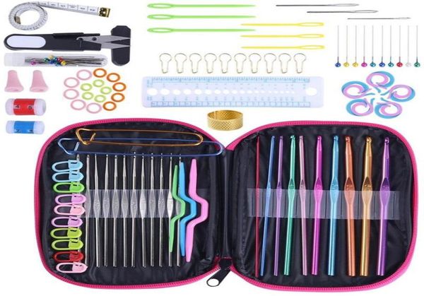 100pcs diy aluminum crochet hook knitting needles set with case handle knit weave craft yarn stitches sewing tools notions 9330226, Black
100pcs diy aluminum crochet hook knitting needles set with case handle knit weave craft yarn stitches sewing tools notions 9330226, Black