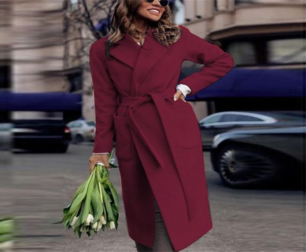 womens winter lapel wool coat trench casual female warm pocket belt solid long outwear overcoat zer9103207, Black
womens winter lapel wool coat trench casual female warm pocket belt solid long outwear overcoat zer9103207, Black