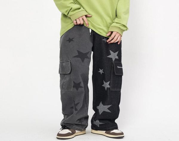 men039s jeans contrast color punk star graphic 2022 black jean streetwear hip hop men clothing baggy pants y2k mens wide leg pa1181676, Blue
men039s jeans contrast color punk star graphic 2022 black jean streetwear hip hop men clothing baggy pants y2k mens wide leg pa1181676, Blue