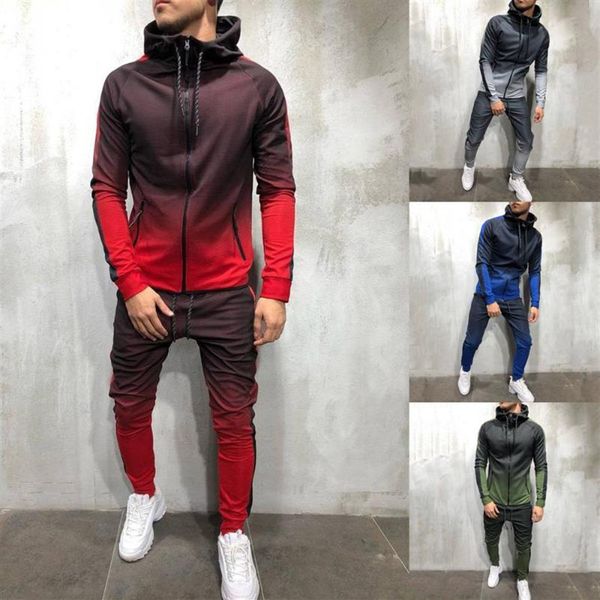 zipper tracksuit men set sporting 2 pieces sweatsuit printed hooded hoodies jacket pants track suits male300r, Gray
zipper tracksuit men set sporting 2 pieces sweatsuit printed hooded hoodies jacket pants track suits male300r, Gray