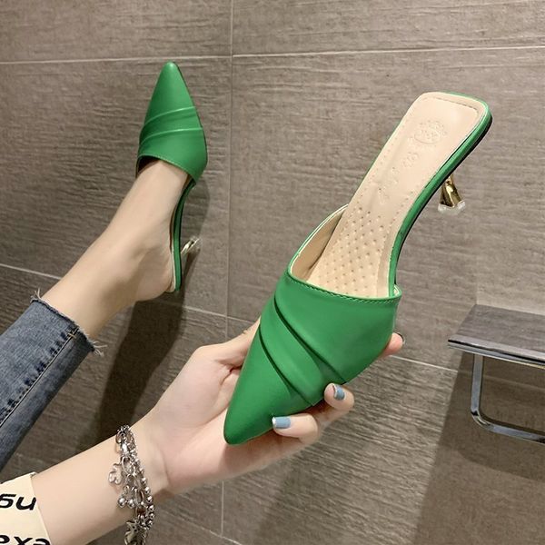 slippers pumps female sandals woman summer 2024 green pointed high heels outdoor stiletto pu leather party shoes with skirt 230818, Black
slippers pumps female sandals woman summer 2024 green pointed high heels outdoor stiletto pu leather party shoes with skirt 230818, Black