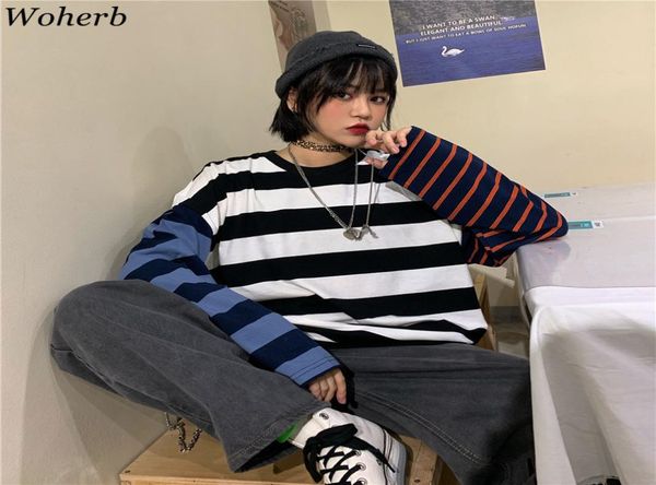woherb oversized cotton long sleeve t shirt striped print contrast tees women and man autumn 2020 streetwear harajuku tshirts mx201653351, White
woherb oversized cotton long sleeve t shirt striped print contrast tees women and man autumn 2020 streetwear harajuku tshirts mx201653351, White