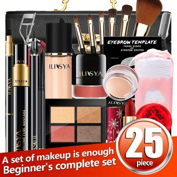 25 in 1 makeup set for beginners ,cosmetic gift box for girls ladies, cosmetic case face lip eye cosmetics for daily makeup , perfect choice
25 in 1 makeup set for beginners ,cosmetic gift box for girls ladies, cosmetic case face lip eye cosmetics for daily makeup , perfect choice