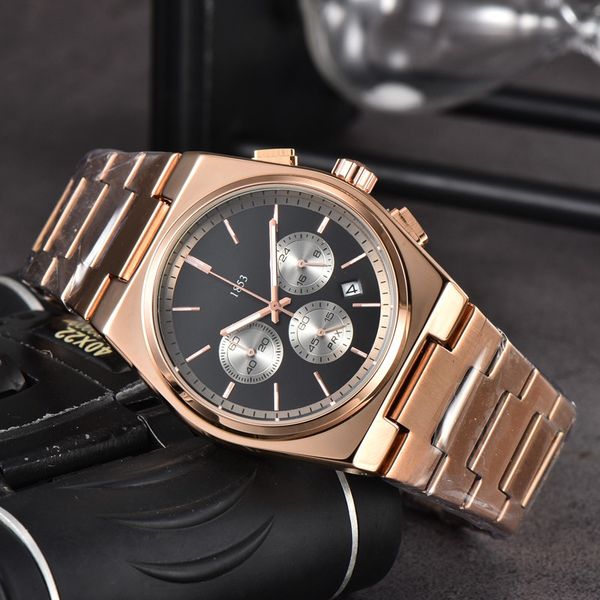 wristwatches for men 2023 new mens watches six needles all dial work quartz watch luxury brand chronograph clock steel belt fashion tisso pr, Slivery;brown
wristwatches for men 2023 new mens watches six needles all dial work quartz watch luxury brand chronograph clock steel belt fashion tisso pr, Slivery;brown