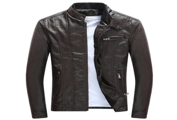 spring autumn mens pu leather jackets stand collar coats male motorcycle slim outerwear mens clothing8110324, Black;brown
spring autumn mens pu leather jackets stand collar coats male motorcycle slim outerwear mens clothing8110324, Black;brown